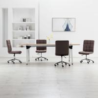 vidaXL Eetkamerstoelen 4 st stof taupe