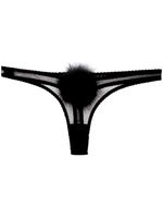 Gilda & Pearl string "Diana Georgette Pompom" - Noir