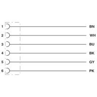 Phoenix Contact 1522192 Sensor/actuator aansluitkabel Aantal polen: 6 1.50 m 1 stuk(s) - thumbnail