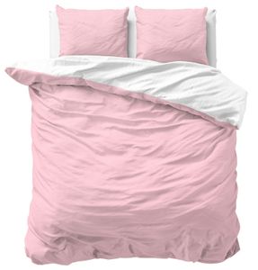 Zensation Dekbedovertrek Twin Face Pink White-240x200/220