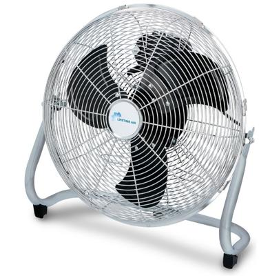 Lifetime Air Vloerventilator Chroom - 40 cm
