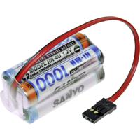 Panasonic Würfel F2x2 Graupner Accupack Aantal cellen: 4 Batterijgrootte: AAA (potlood) Kabel, Stekker NiMH 4.8 V 1000 mAh