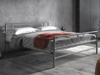 Bed FASANO 160x200 cm metaal grijs