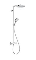 hansgrohe Raindance Select S 240 Douchesysteem, Regendouche met 1 Straalsoort - PowderRain (Hoofddouche, Handdouche met Slang, Douchestang), chroom, 27633000