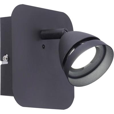 LED Wandspot - Trion Undy - 3W - Aanpasbare Kleur - Vierkant - Mat Zwart - Aluminium