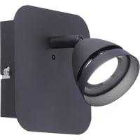 LED Wandspot - Trion Undy - 3W - Aanpasbare Kleur - Vierkant - Mat Zwart - Aluminium