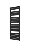 Vipera Vulcan enkele handdoekradiator 60 x 180 cm elektrische verwarming mat zwart zij- en middenaansluiting 1.320W, weerstand inbegrepen