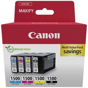 Canon Inktcartridge PGI-1500 BK/C/M/Y Multipack Origineel Combipack Zwart, Cyaan, Magenta, Geel 9218B006