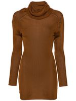 Victoria Beckham pull long à design nervuré - Marron - thumbnail