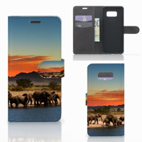 Samsung Galaxy S8 Plus Telefoonhoesje met Pasjes Olifanten