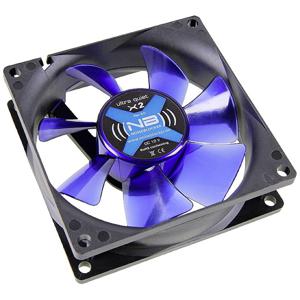 NoiseBlocker BlackSilent Fan X2 PC-ventilator Zwart (b x h x d) 80 x 80 x 25 mm