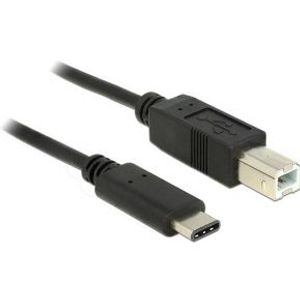 DeLOCK 83601 USB-kabel 1 m USB 2.0 USB C USB B Zwart