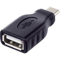 Renkforce USB 2.0-adapter [1x USB-C-stekker - 1x USB 2.0-bus A] rf-usba-10 met OTG-functie, vergulde stekker