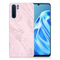 OPPO A91 TPU Siliconen Hoesje Marble Pink - Origineel Cadeau Vriendin