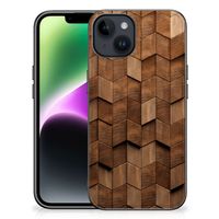 Houten Print Telefoonhoesje voor iPhone 15 Wooden Cubes - thumbnail