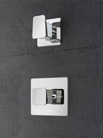 Hotbath Bro! inbouw thermostaat 1 stopkraan geborsteld nikkel