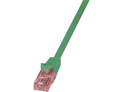 LogiLink CQ2075U RJ45 Netwerkkabel, patchkabel CAT 6 U/UTP 5.00 m Groen Vlambestendig, Snagless 1 stuk(s)