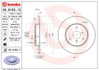 Remschijf BREMBO, Remschijftype: Massief, u.a. für Smart