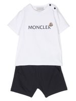 Moncler Enfant survêtement à logo imprimé - Blanc