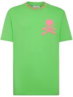 Philipp Plein t-shirt en coton à imprimé Skull&Bones - Vert