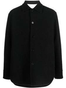 Jil Sander surchemise en laine - Noir