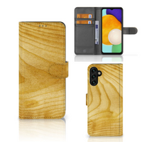 Samsung Galaxy A04s | Samsung Galaxy A13 5G Book Style Case Licht Hout - thumbnail