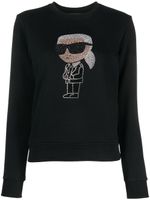 Karl Lagerfeld sweat Ikonik à ornements strassés - Noir