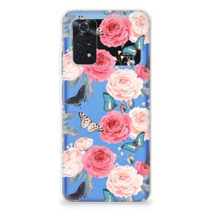 Xiaomi Poco M4 Pro 4G TPU Case Butterfly Roses