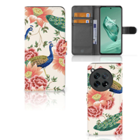 Telefoonhoesje met Pasjes voor OnePlus 12 Pink Peacock