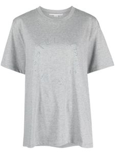 Stella McCartney t-shirt orné de strass à logo appliqué - Gris