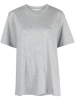 Stella McCartney t-shirt orné de strass à logo appliqué - Gris - thumbnail