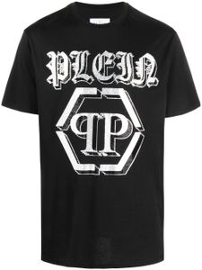 Philipp Plein t-shirt SS Chrome à col rond - Noir