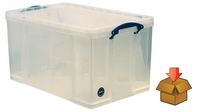 Really Useful Box 84 liter, transparant, per stuk verpakt in karton - thumbnail