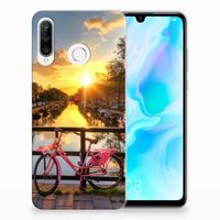 Huawei P30 Lite Siliconen Back Cover Amsterdamse Grachten - thumbnail