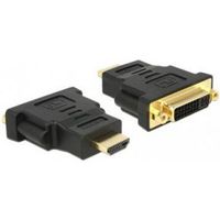 DeLOCK 65467 tussenstuk voor kabels HDMI DVI 24+5 Zwart - thumbnail