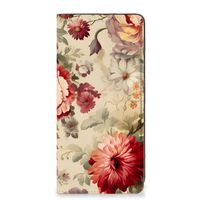 Smart Cover voor Samsung Galaxy A21s Bloemen - thumbnail