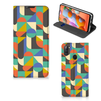 Samsung Galaxy M11 | A11 Hoesje met Magneet Funky Retro