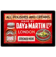 All Polishes And Creams Made By Day & Martin Ltd London Zwaar Metalen Bord 45 x 30 cm - thumbnail