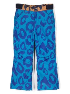 Marc Jacobs Kids pantalon de ski à imprimé animalier - Bleu