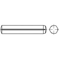 TOOLCRAFT TO-5437557 Cilindrische kerfstift 5 mm Staal 100 stuk(s)