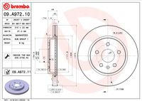 Remschijf BREMBO, Remschijftype: Binnen geventileerd, u.a. für Saab, Vauxhall, Opel, Chevrolet