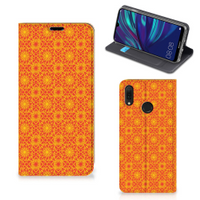 Huawei Y7 hoesje Y7 Pro (2019) Hoesje met Magneet Batik Oranje - thumbnail