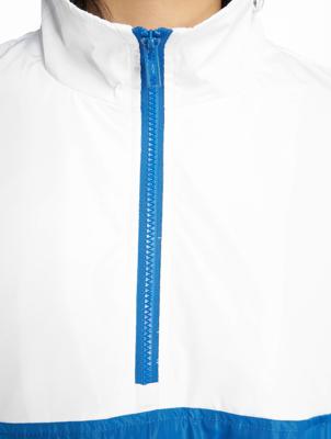 Urban Classics / Zomerjas 3-Tone Stand Up Collar Pull Over in wit Urban Classics / Zomerjas 3-Tone Stand Up Collar Pull Over in wit