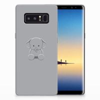 Samsung Galaxy Note 8 Telefoonhoesje met Naam Grijs Baby Olifant