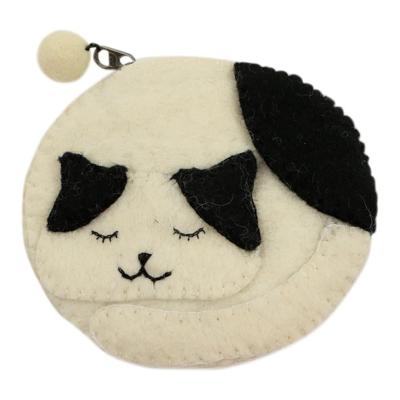 Vilten Portemonnee Poes Vilten Portemonnee Poes