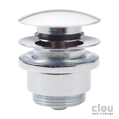 Afvoerplug Rond Clou InBe Stop/Go Chroom zonder Overloopgat 6.3cm