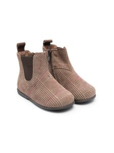 Pèpè mix-print leather boots - Marron