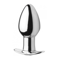 XR Brands Chrome Blast - Rechargeable Butt Plug - Large - thumbnail