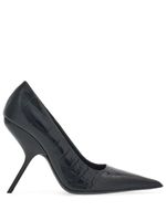 Ferragamo escarpins Eva 105 mm à effet peau de crocodile - Noir