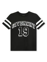 Givenchy Kids t-shirt en coton biologique à logo brodé - Noir